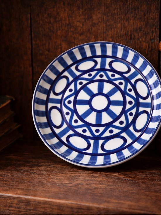 Dansk Other - Dansk Arabesque Blue White Plate 7.5” Rimmed Dessert Salad Plate MCM